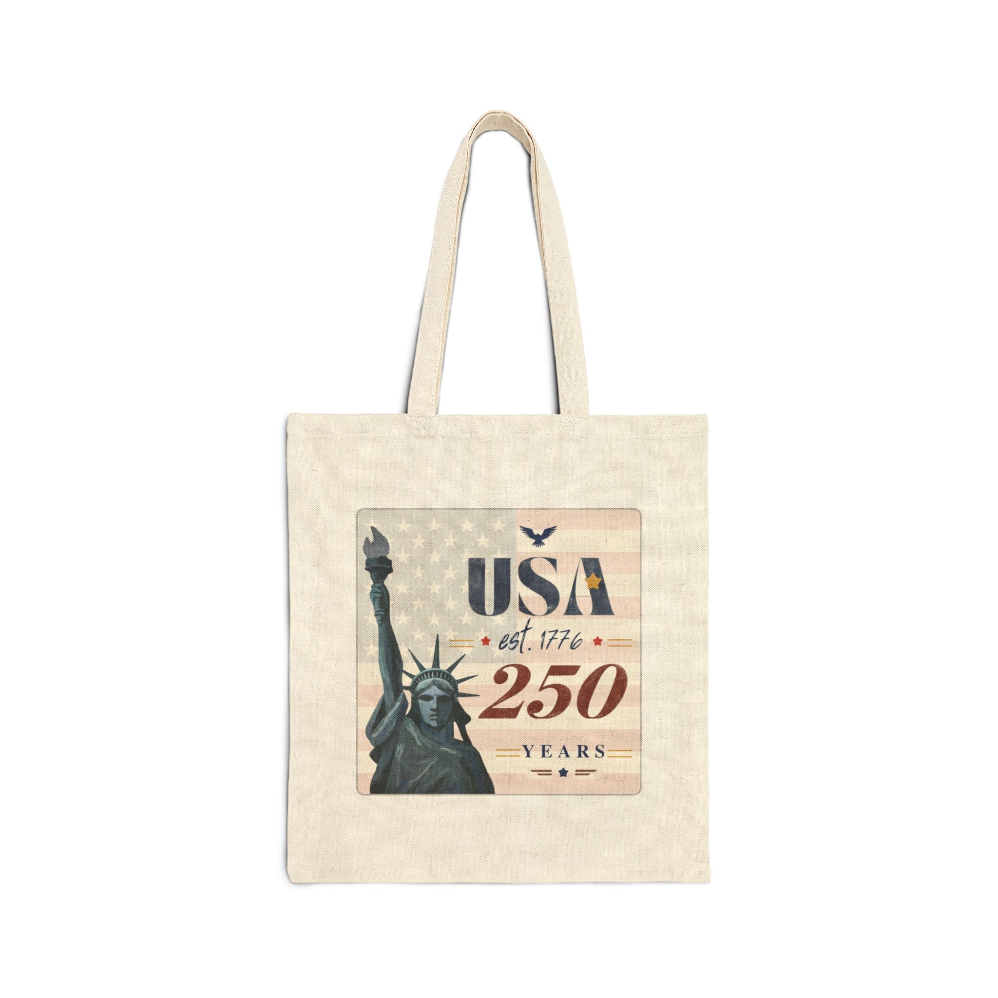 USA 250 Years — America 1776–2026 Canvas Tote Bag