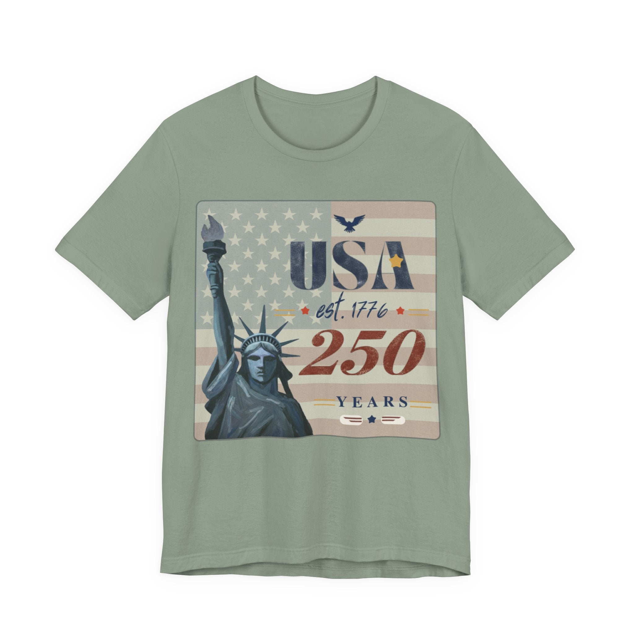 USA 250 Years T-Shirt — Statue of Liberty Patriotic Tee | America 1776–2026