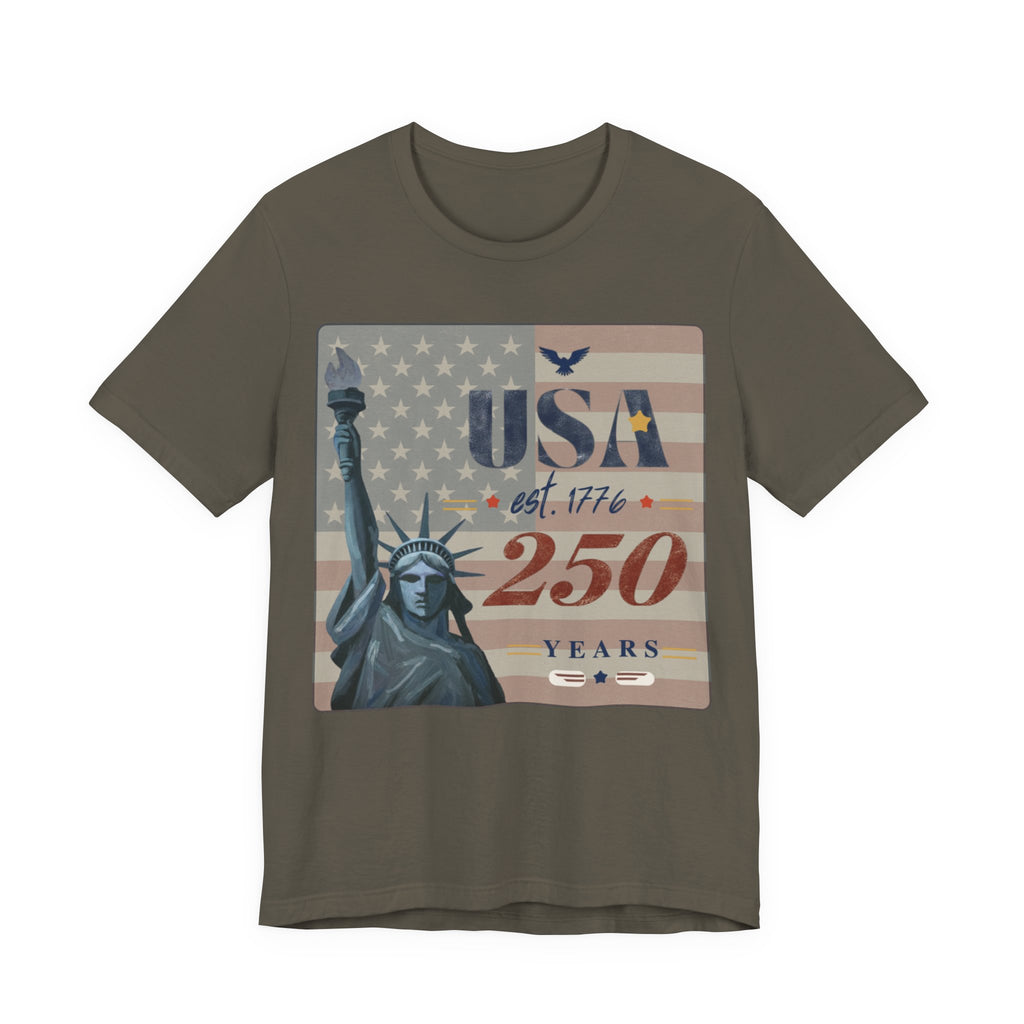 USA 250 Years T-Shirt — Statue of Liberty Patriotic Tee | America 1776–2026