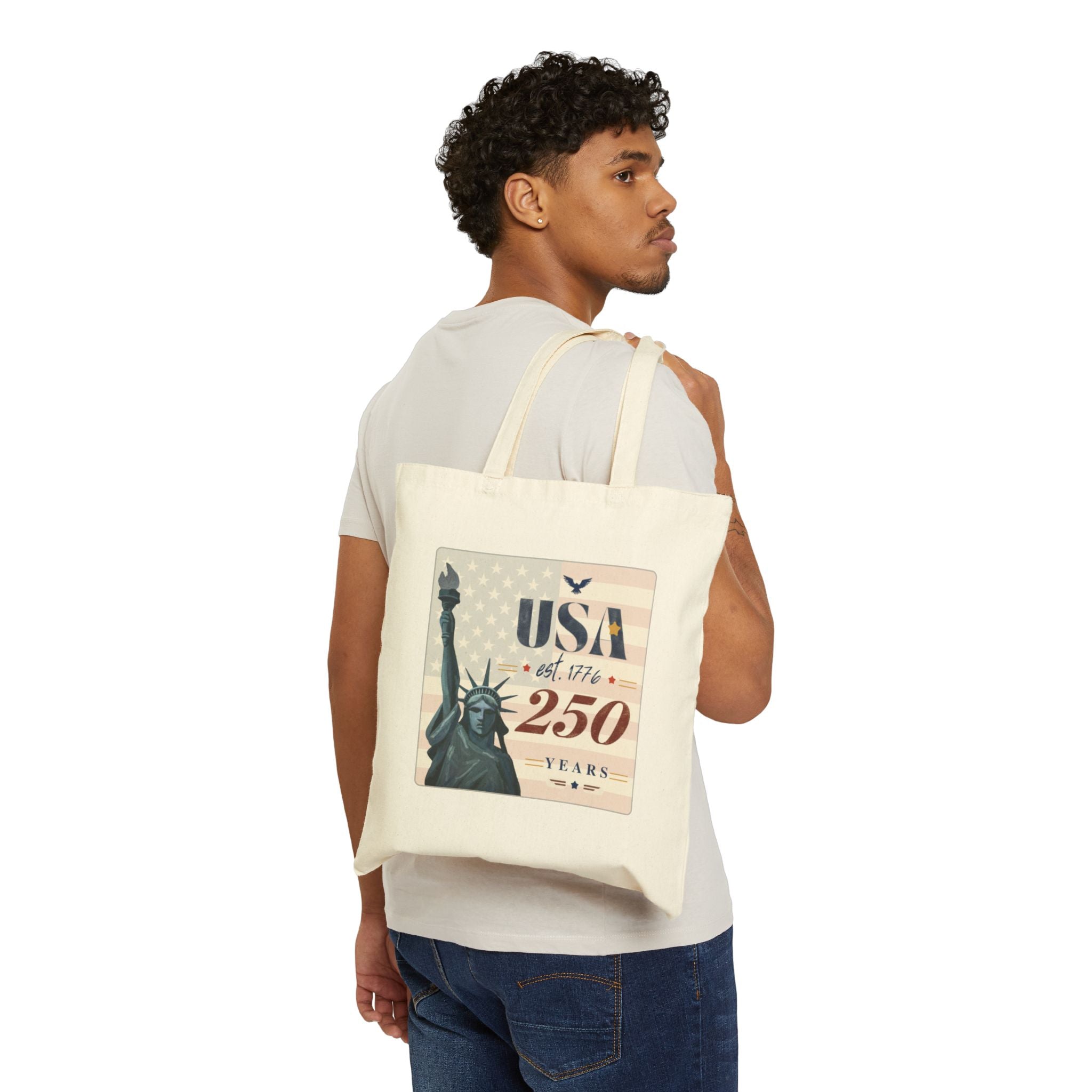 USA 250 Years — America 1776–2026 Canvas Tote Bag
