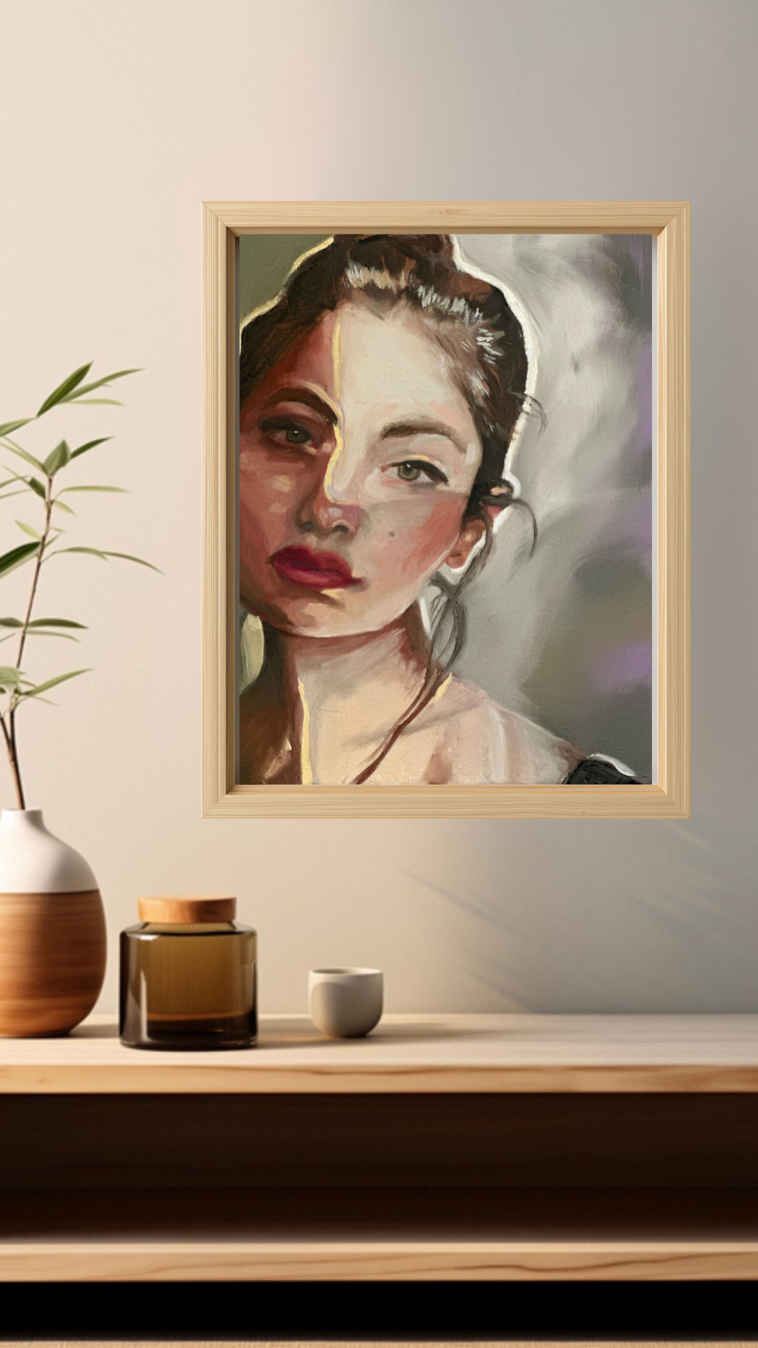 Pondering Girl - Fine Art Oil Painting Portrait Print