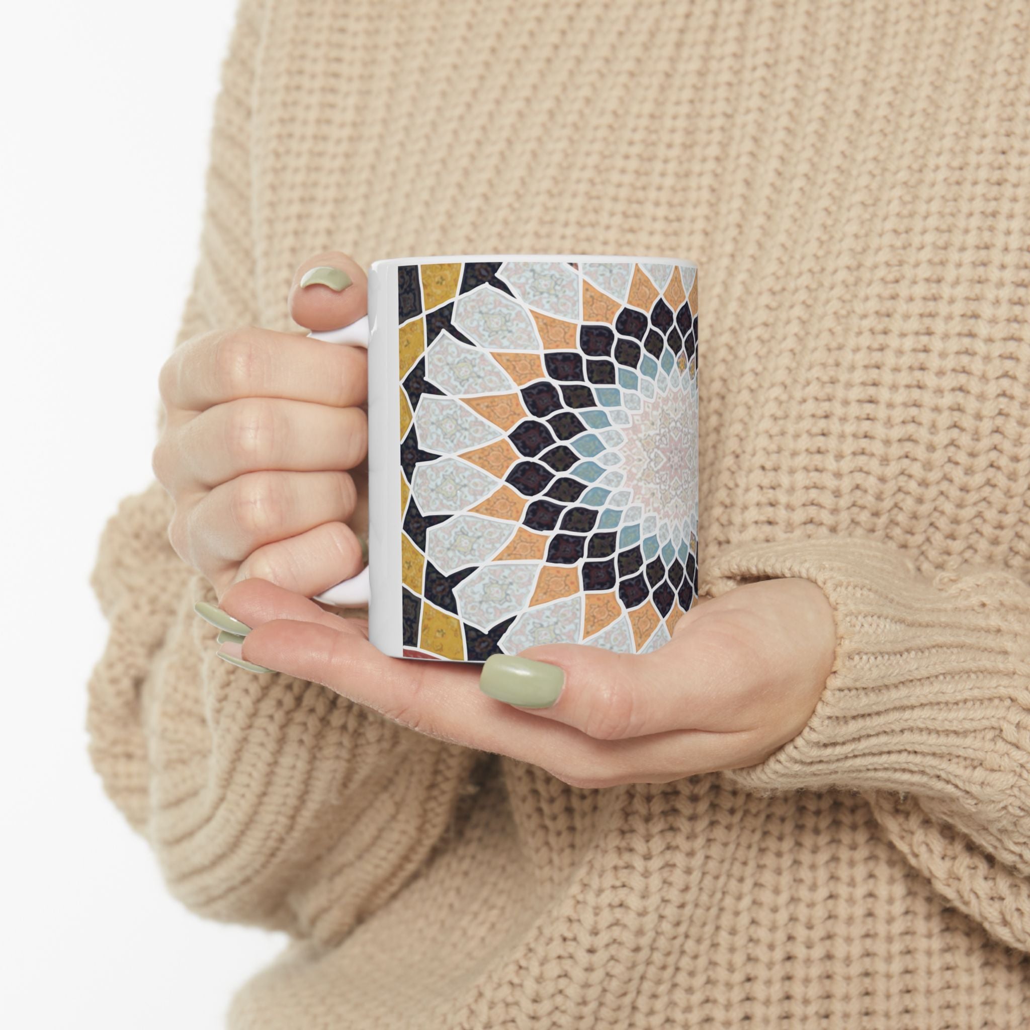 Persian Mosaic Mug — Inspired by the Art of the Hand-Woven Carpet